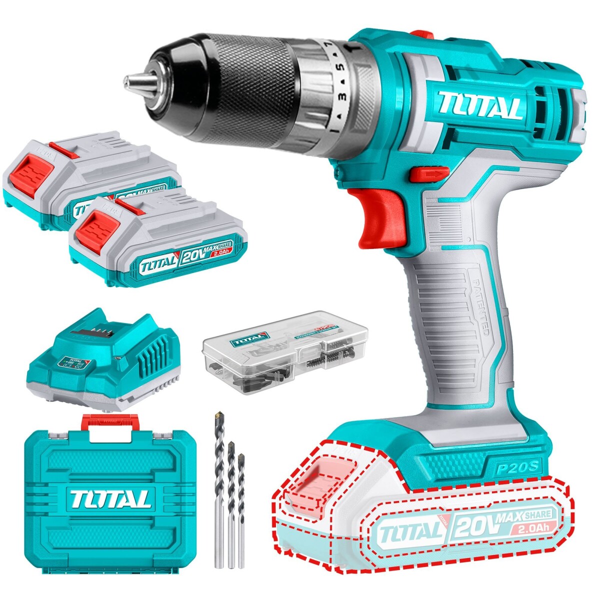 ԷԼ.ԳՈՐԾԻՔ TOTAL ՇՈՒՐՈՒՊԱՎՅՈՐՏ TOTAL 20V TIDLI20508