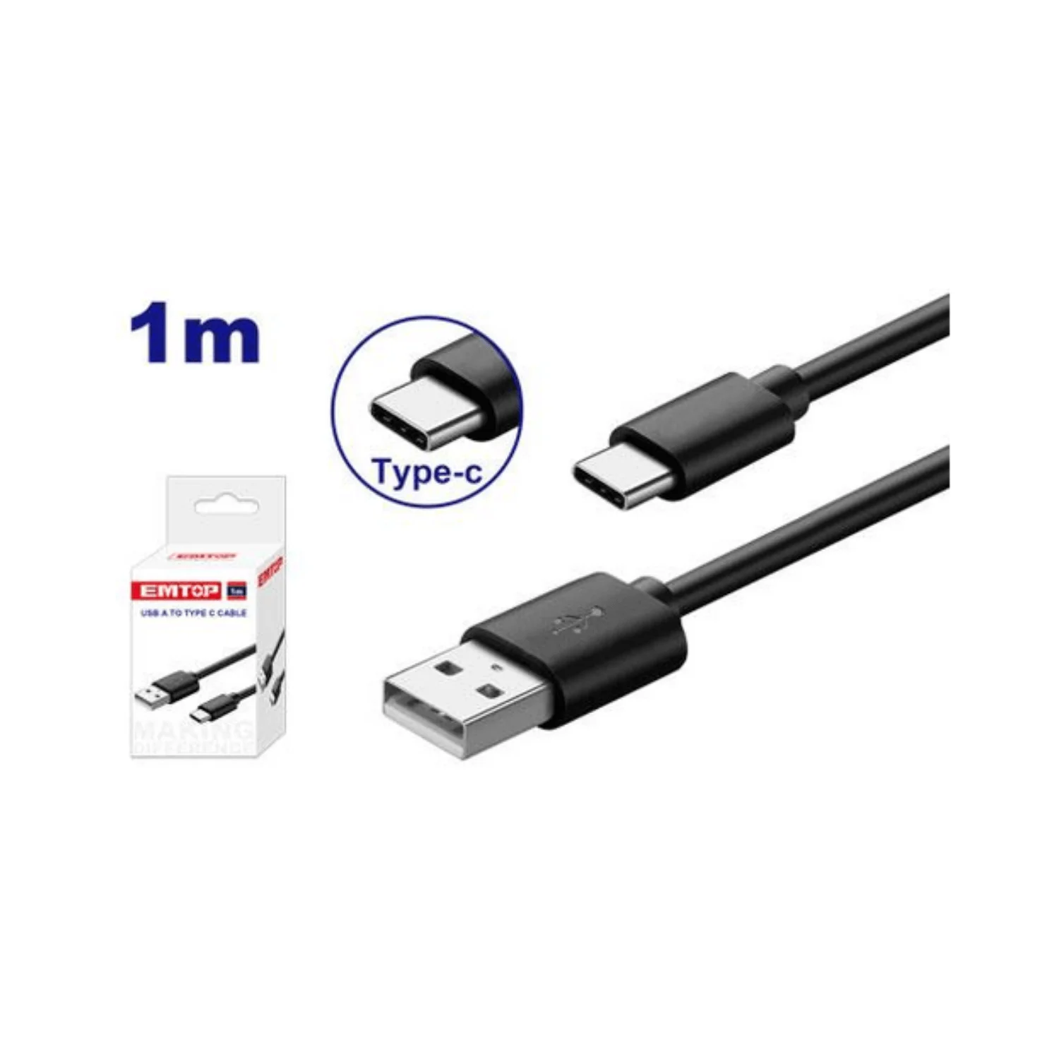 ԼԱՐ USB/A EMTOP EUCC01 1Մ